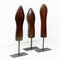 Mid-Century Modern Wood and Metal Sculptures, 1950s, Set of 3 4