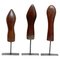 Mid-Century Modern Wood and Metal Sculptures, 1950s, Set of 3, Image 1