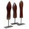 Mid-Century Modern Wood and Metal Sculptures, 1950s, Set of 3, Image 11