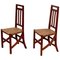 Arts & Crafts Stühle aus Holz & Rattan, 1910, 1890er, 2er Set 16