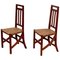 Arts & Crafts Wood and Rattan Chairs, 1910, 1890s, Set of 2, Image 16