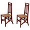 Arts & Crafts Stühle aus Holz & Rattan, 1910, 1890er, 2er Set 1