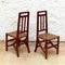 Arts & Crafts Stühle aus Holz & Rattan, 1910, 1890er, 2er Set 3