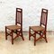 Chaises Arts & Crafts en Bois et Rotin, 1910, 1890s, Set de 2 2