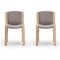 300 Chair in Wood and Kvadrat Fabric by Joe Colombo for Karakter, Set of 6 4