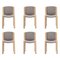 300 Chair in Wood and Kvadrat Fabric by Joe Colombo for Karakter, Set of 6 1