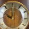 Hollywood Regency Brass Wooden Table Clock Junghans Astra Quartz, Germany, 1970s 12