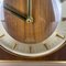 Hollywood Regency Brass Wooden Table Clock Junghans Astra Quartz, Germany, 1970s 13