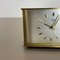 Vintage Modernist Metal Brass Table Clock by Diehl Dilectron, Germany, 1960s 11