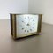 Vintage Modernist Metal Brass Table Clock by Diehl Dilectron, Germany, 1960s 5