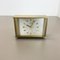 Vintage Modernist Metal Brass Table Clock by Diehl Dilectron, Germany, 1960s, Image 3