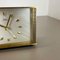 Vintage Modernist Metal Brass Table Clock by Diehl Dilectron, Germany, 1960s 10