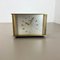 Vintage Modernist Metal Brass Table Clock by Diehl Dilectron, Germany, 1960s 2