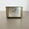Vintage Modernist Metal Brass Table Clock by Diehl Dilectron, Germany, 1960s, Image 2