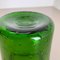 Jarrón Bullicante de cristal de Murano verde, años 70, Imagen 18