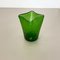 Jarrón Bullicante de cristal de Murano verde, años 70, Imagen 4