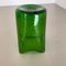 Jarrón Bullicante de cristal de Murano verde, años 70, Imagen 17