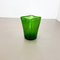 Vase Bullicante en Verre de Murano Vert, Italie, 1970s 3