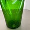 Jarrón Bullicante de cristal de Murano verde, años 70, Imagen 14
