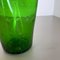 Jarrón Bullicante de cristal de Murano verde, años 70, Imagen 11