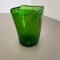 Jarrón Bullicante de cristal de Murano verde, años 70, Imagen 12