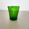 Jarrón Bullicante de cristal de Murano verde, años 70, Imagen 6