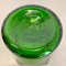 Jarrón Bullicante de cristal de Murano verde, años 70, Imagen 19