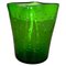 Jarrón Bullicante de cristal de Murano verde, años 70, Imagen 1