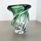 Crystal Wave Glass Vase attributed to Val Saint Lambert, Belgium, 1960s 6