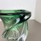 Crystal Wave Glass Vase attributed to Val Saint Lambert, Belgium, 1960s 9