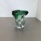 Crystal Wave Glass Vase attributed to Val Saint Lambert, Belgium, 1960s 3