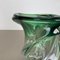 Crystal Wave Glass Vase attributed to Val Saint Lambert, Belgium, 1960s 8