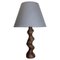 Large Organic Sculptural Wooden Table Lamp from Temde Lights, Germany, 1970s, Image 1