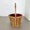 Minimalistic Bamboo Metal Planter in the style ofMatégot, France, 1960s 5