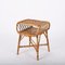 Moderner italienischer Mid-Century Nachttisch aus Bambus, Rattan & Holz, 1960er 4