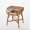 Moderner italienischer Mid-Century Nachttisch aus Bambus, Rattan & Holz, 1960er 2