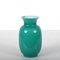 Italienische Mid-Century Vase aus türkisblauem Muranoglas für Venini, 1970er 12