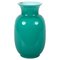 Italienische Mid-Century Vase aus türkisblauem Muranoglas für Venini, 1970er 1