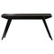 Italian Black Lacquered Wood and Marble Console Table, 1950s, Image 1