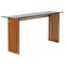 Wood and Glass Ara Console Table by Lella & Massimo Vignelli for Driade, Italy, 1974 1