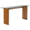 Wood and Glass Ara Console Table by Lella & Massimo Vignelli for Driade, Italy, 1974, Image 1