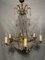 Lámpara de araña Sac De Pearl francesa de latón, años 40, Imagen 1