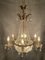Lámpara de araña Sac De Pearl francesa de latón, años 40, Imagen 5
