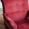 Vintage Lounge Chair in Red Velvet by C.V.S 7