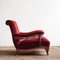 Vintage Lounge Chair in Red Velvet by C.V.S 4