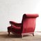 Vintage Lounge Chair in Red Velvet by C.V.S 5