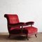 Vintage Lounge Chair in Red Velvet by C.V.S 2