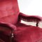 Vintage Lounge Chair in Red Velvet by C.V.S 6