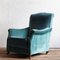 Vintage Armchair with Tapered Legs and Brass Castors 2