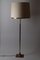 Large Mid-Century Brass and Natural Silk Standing Lamp from Kalmar Franken KG, 1970s 1